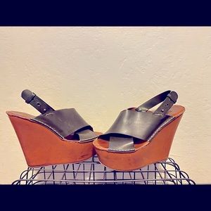 Chloe Criss Cross Platform Wedge